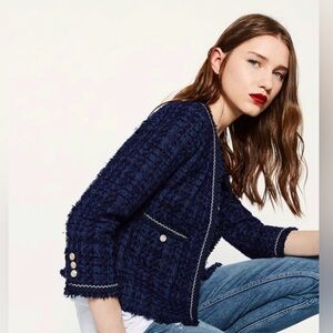 NEW ZARA WOMEN TEXTURED JACKET
